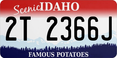 ID license plate 2T2366J