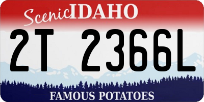 ID license plate 2T2366L
