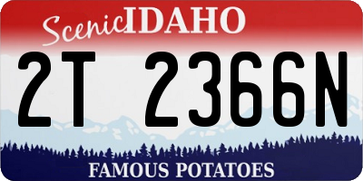 ID license plate 2T2366N