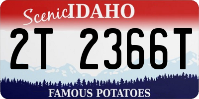 ID license plate 2T2366T