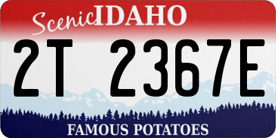 ID license plate 2T2367E