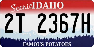 ID license plate 2T2367H