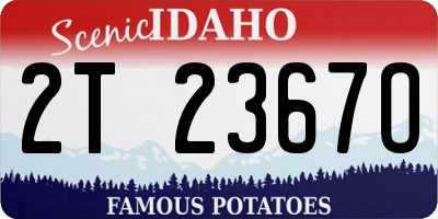 ID license plate 2T2367O