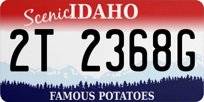 ID license plate 2T2368G