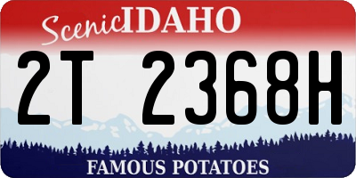ID license plate 2T2368H