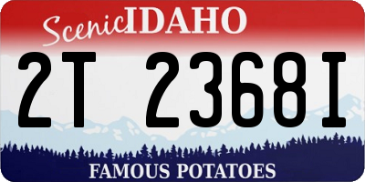ID license plate 2T2368I