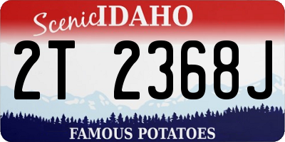 ID license plate 2T2368J