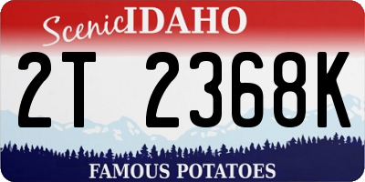 ID license plate 2T2368K
