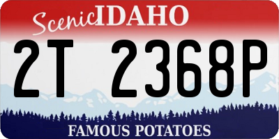 ID license plate 2T2368P