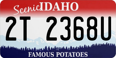 ID license plate 2T2368U