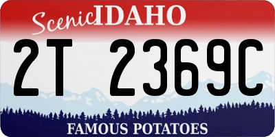 ID license plate 2T2369C