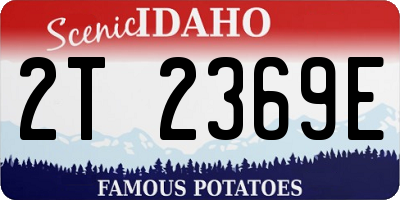 ID license plate 2T2369E