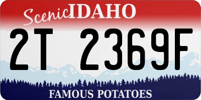 ID license plate 2T2369F