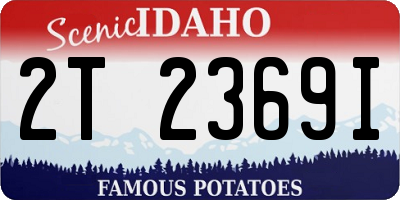 ID license plate 2T2369I