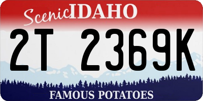 ID license plate 2T2369K