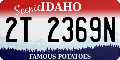 ID license plate 2T2369N
