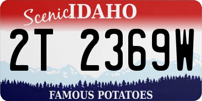 ID license plate 2T2369W