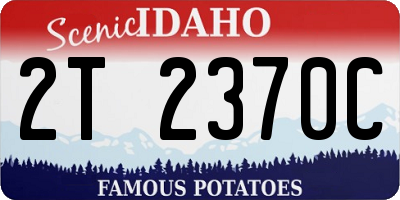 ID license plate 2T2370C