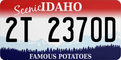 ID license plate 2T2370D