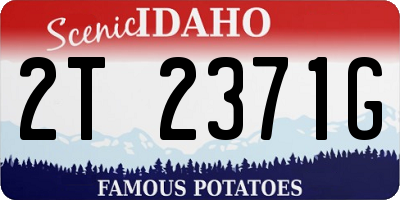 ID license plate 2T2371G