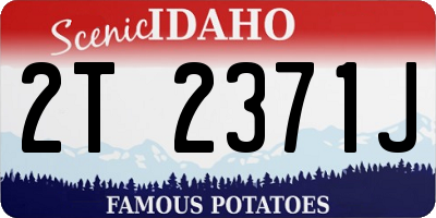 ID license plate 2T2371J