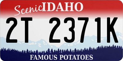 ID license plate 2T2371K