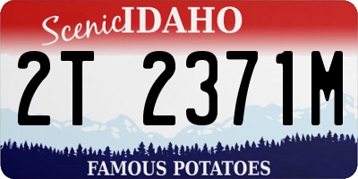 ID license plate 2T2371M