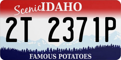 ID license plate 2T2371P