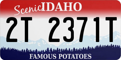 ID license plate 2T2371T