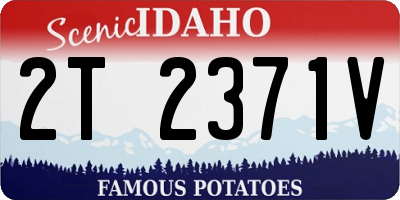 ID license plate 2T2371V