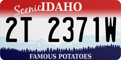 ID license plate 2T2371W