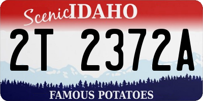 ID license plate 2T2372A