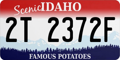 ID license plate 2T2372F