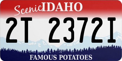 ID license plate 2T2372I