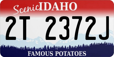 ID license plate 2T2372J