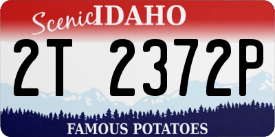 ID license plate 2T2372P
