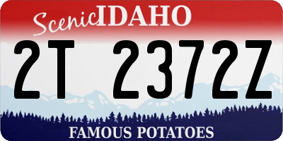 ID license plate 2T2372Z