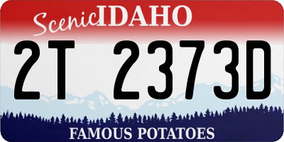 ID license plate 2T2373D