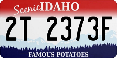 ID license plate 2T2373F