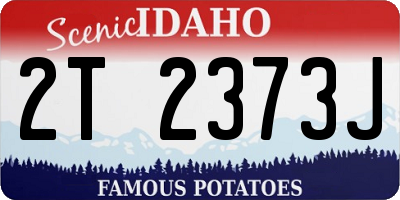 ID license plate 2T2373J