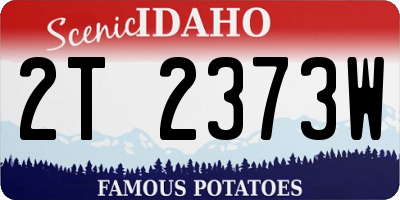 ID license plate 2T2373W