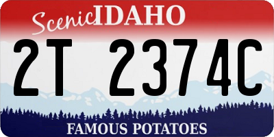 ID license plate 2T2374C