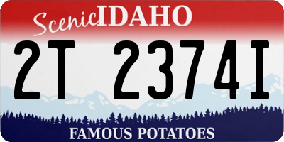 ID license plate 2T2374I