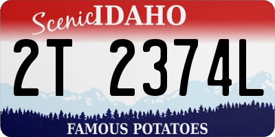 ID license plate 2T2374L