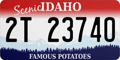 ID license plate 2T2374O