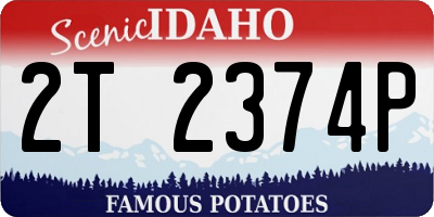 ID license plate 2T2374P