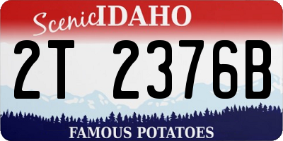 ID license plate 2T2376B