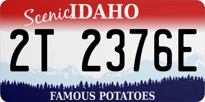 ID license plate 2T2376E