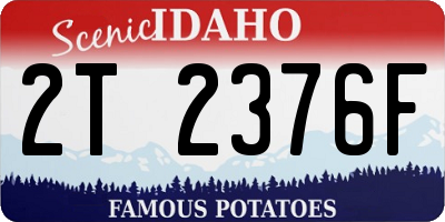 ID license plate 2T2376F