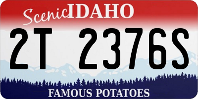 ID license plate 2T2376S